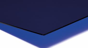 OROGLAS® plade, Blå transparent, 2030mm x 3050mm x 3,0mm, LT 28%