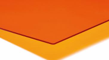 OROGLAS® plade, Orange transparent, 2030mm x 3050mm x 3,0mm, LT 46%